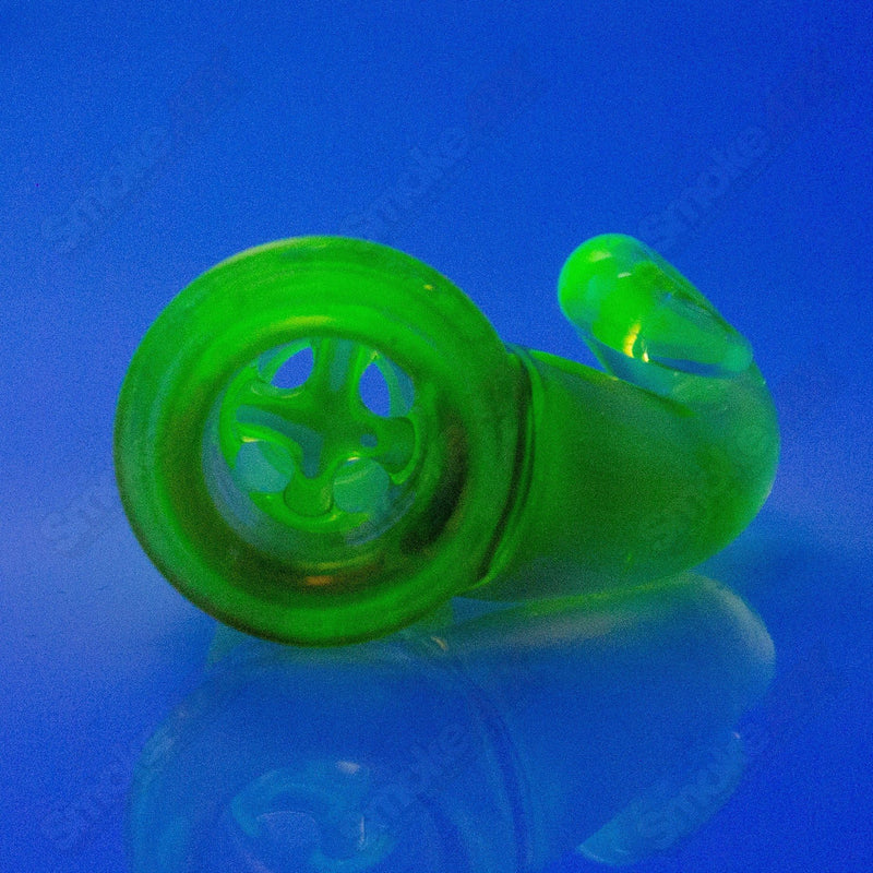 Iced Citrine Black T Glass 18mm Fully Worked Slide UV - Smoke ATX