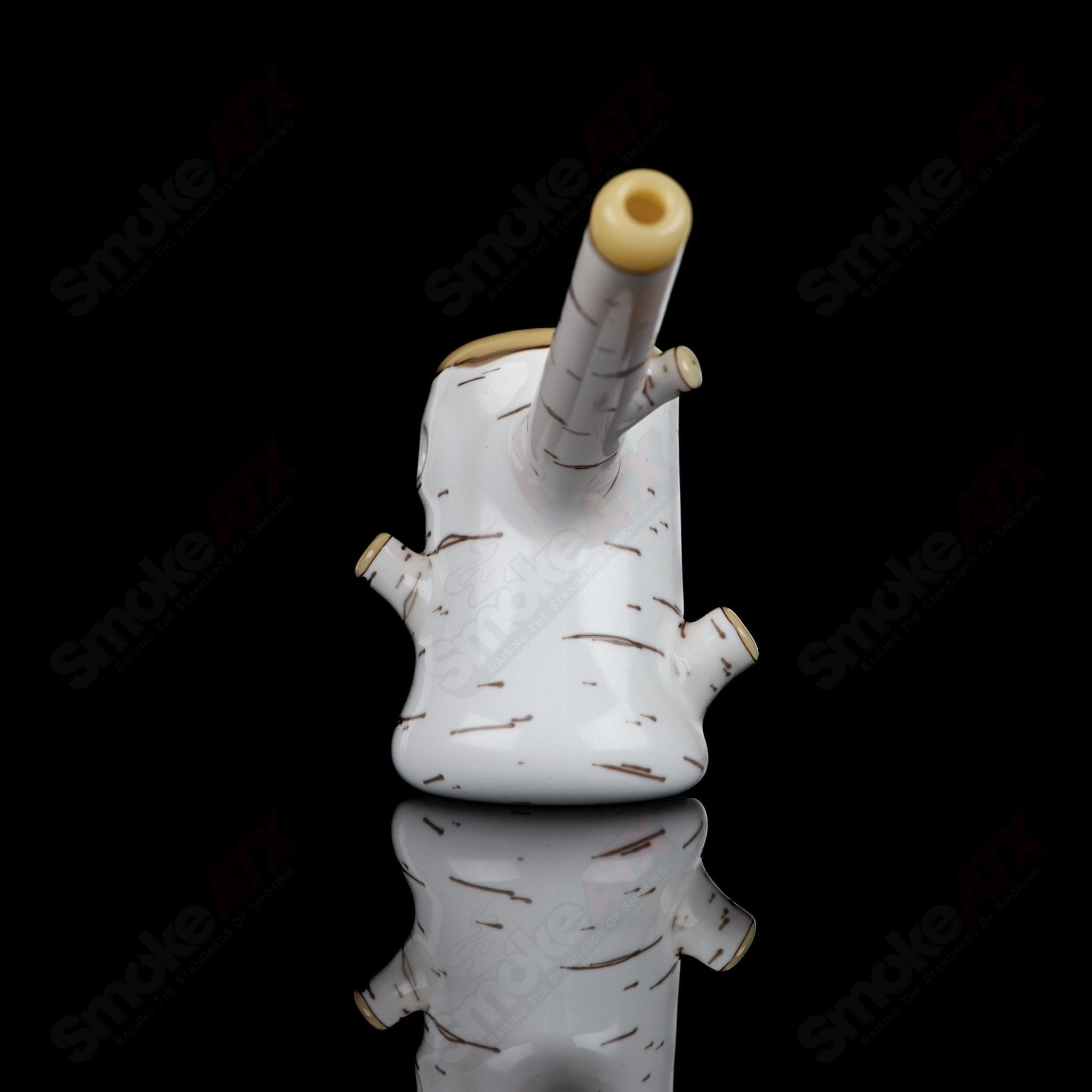 1 Birch Poker Pipe Foster Glass - Smoke ATX