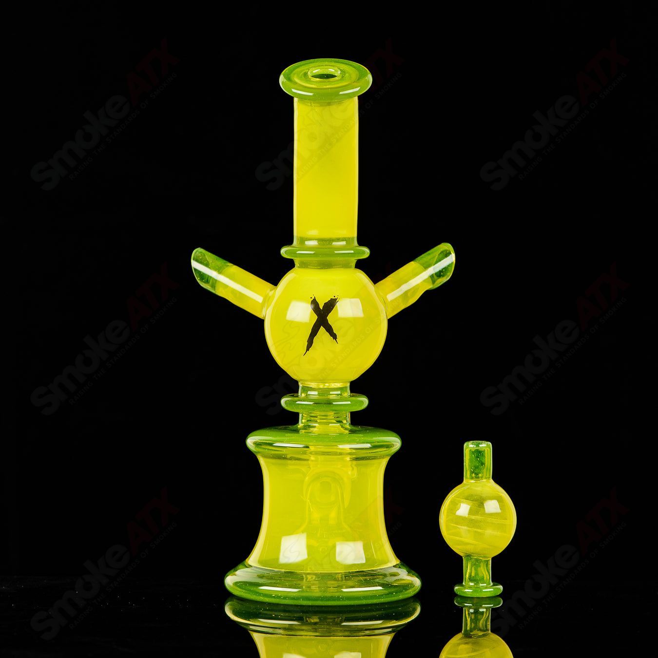 1 Colored Xhalerator RAM Robert Mickelsen Glass - Smoke ATX