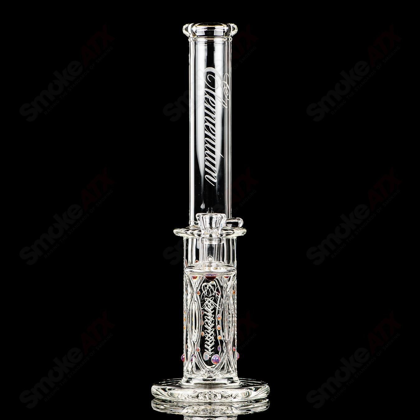 1 Elementum Membrane Tube with Color Dots Avant - Garde Glass - Smoke ATX