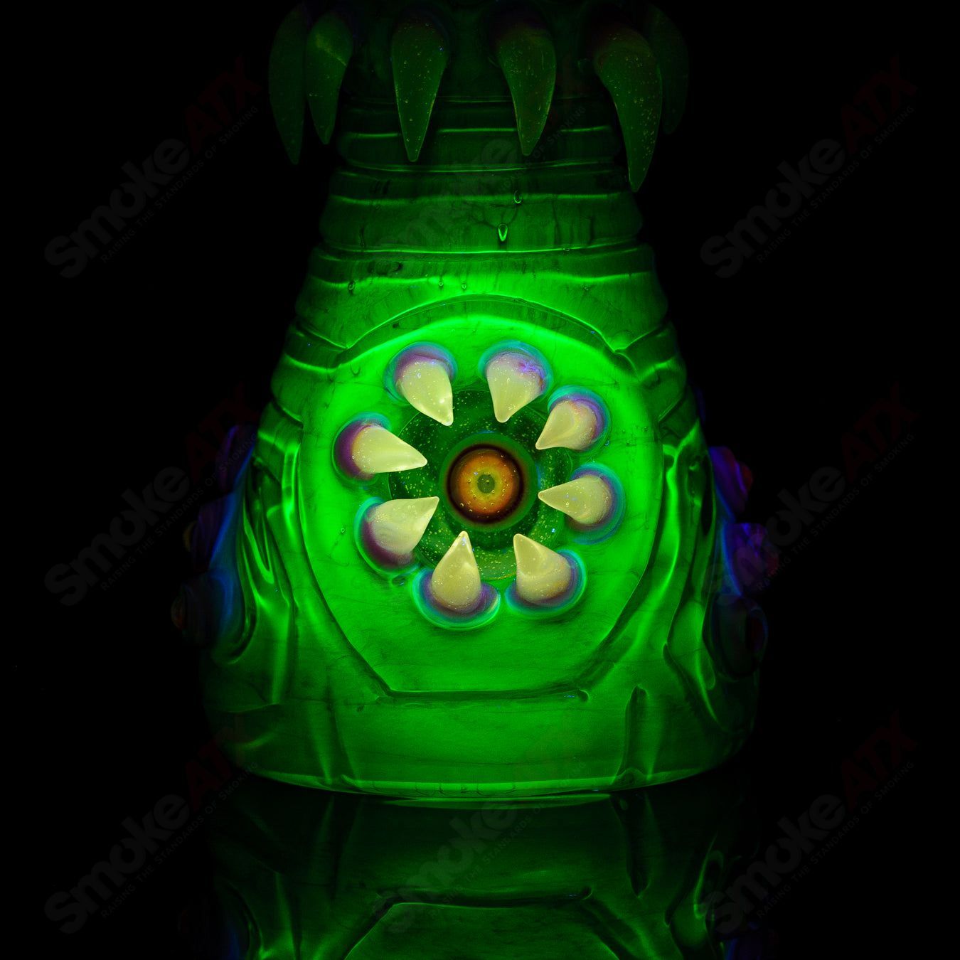 1 UV Double Barrelled Rip Curl by SALT Glass - Smoke ATX