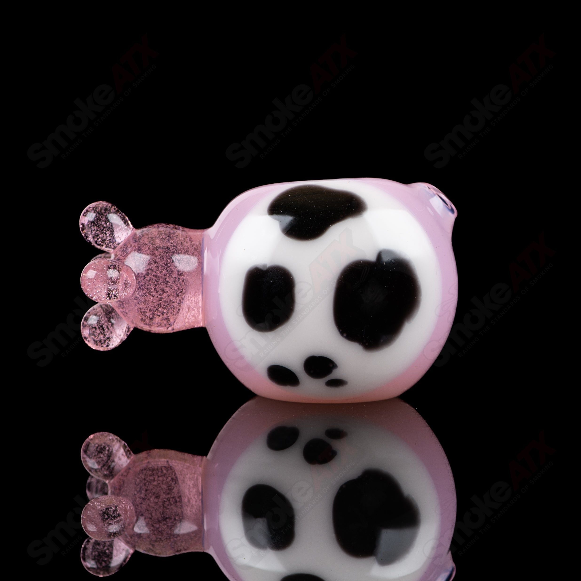 Pink Cow Print Spoon Pipe Adventures In Glass Blowing - Smoke ATX