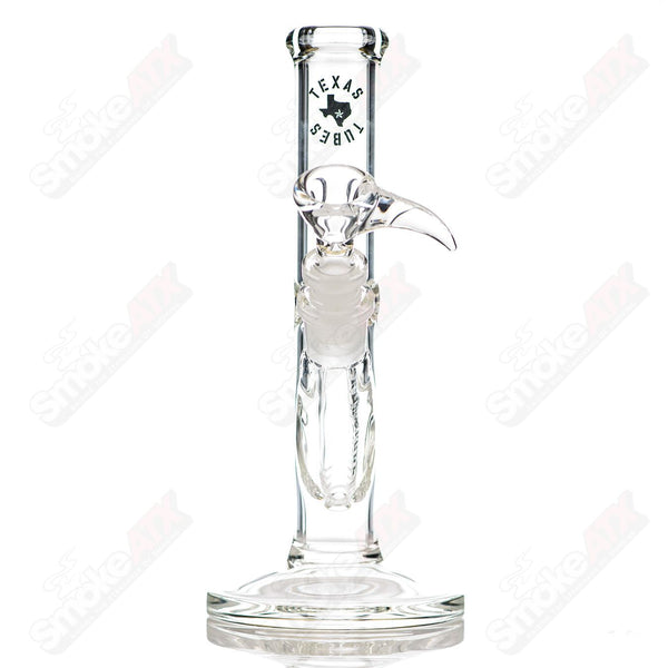 14mm 8.5in Clear Straight Tube Texas Tubes - Smoke ATX