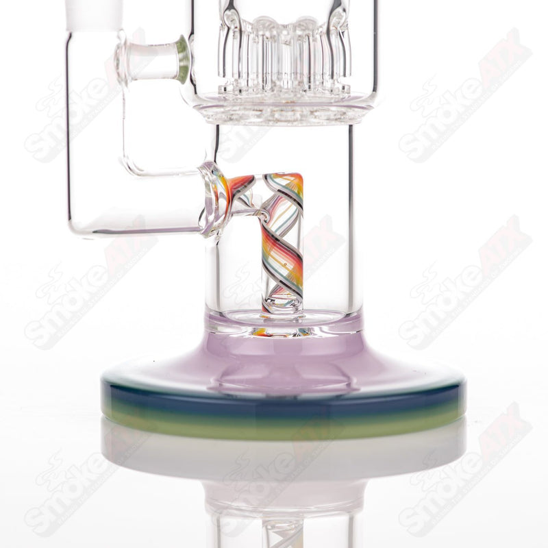 #1 Double Macro 8-Arm Tree w Full Color UV Accent Foot/Mouthpiece Toro Glass