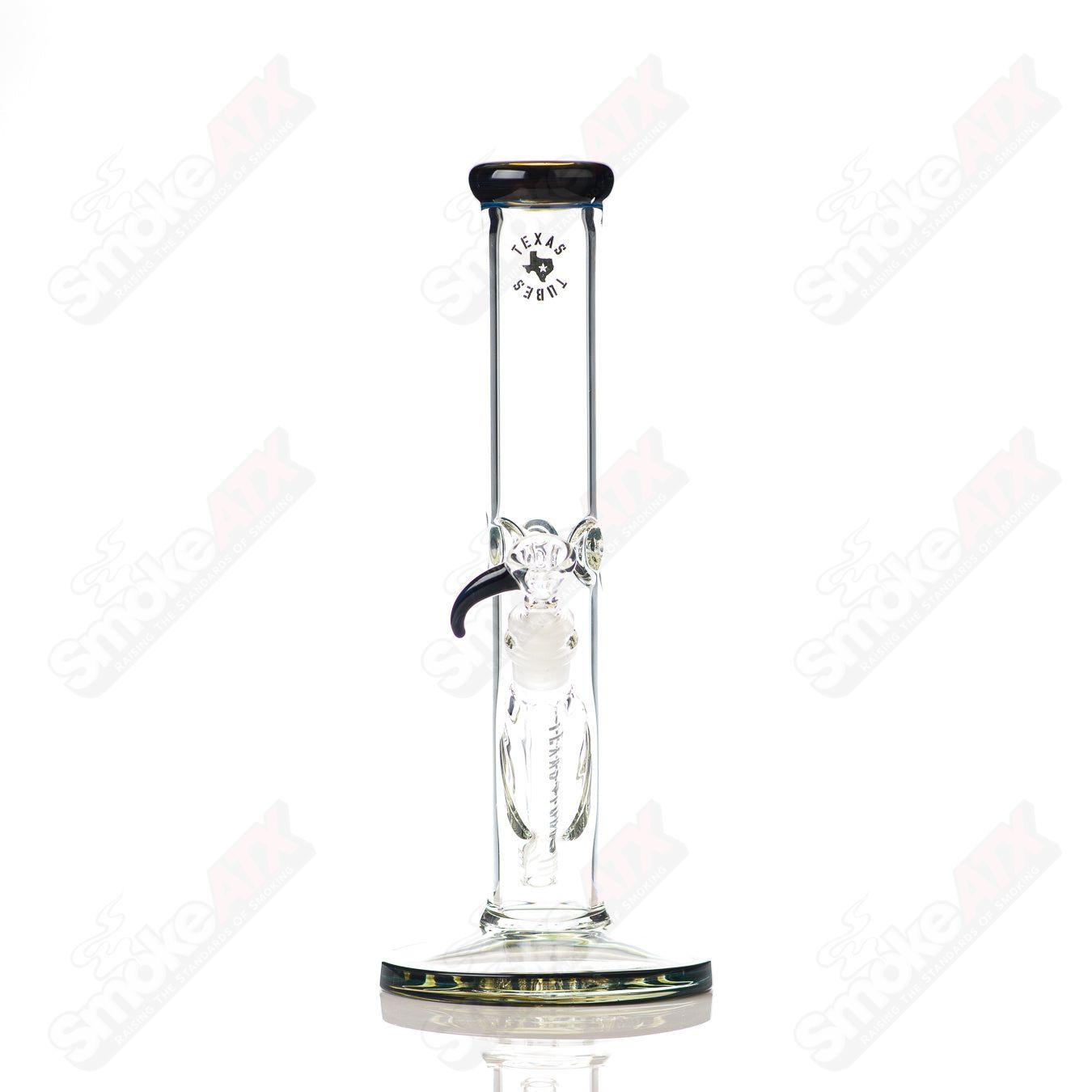 12in 14mm Straight Tube (Blue - Green ) Texas Tubes - Smoke ATX