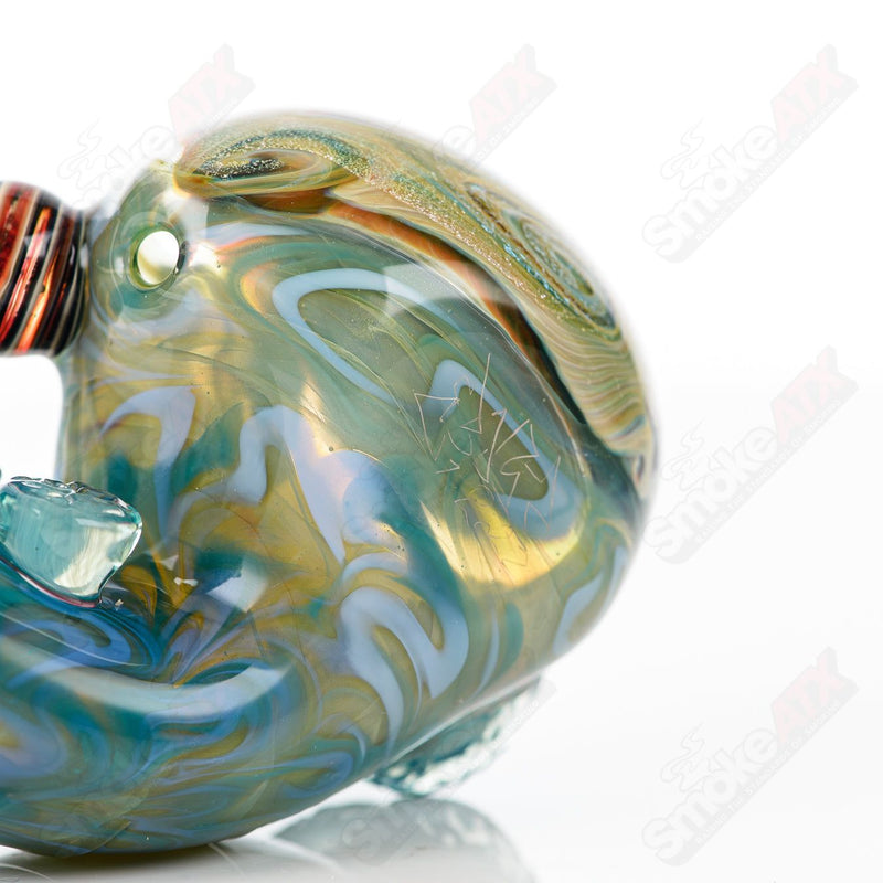 Dry Pipe (Dichroic Swirl Marble) Galactic Glass x SALT - Smoke ATX
