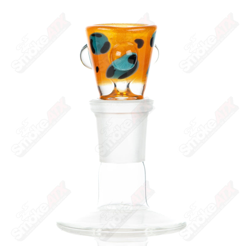 #4 18mm Leopard Print Martini Bowl w Dots Adventures In Glass Blowing
