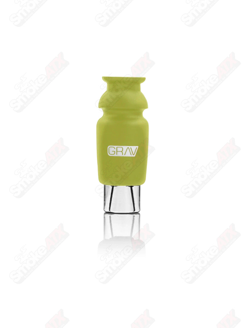 Avocado Green Silicone Capped Glass Crutch Grav - Smoke ATX