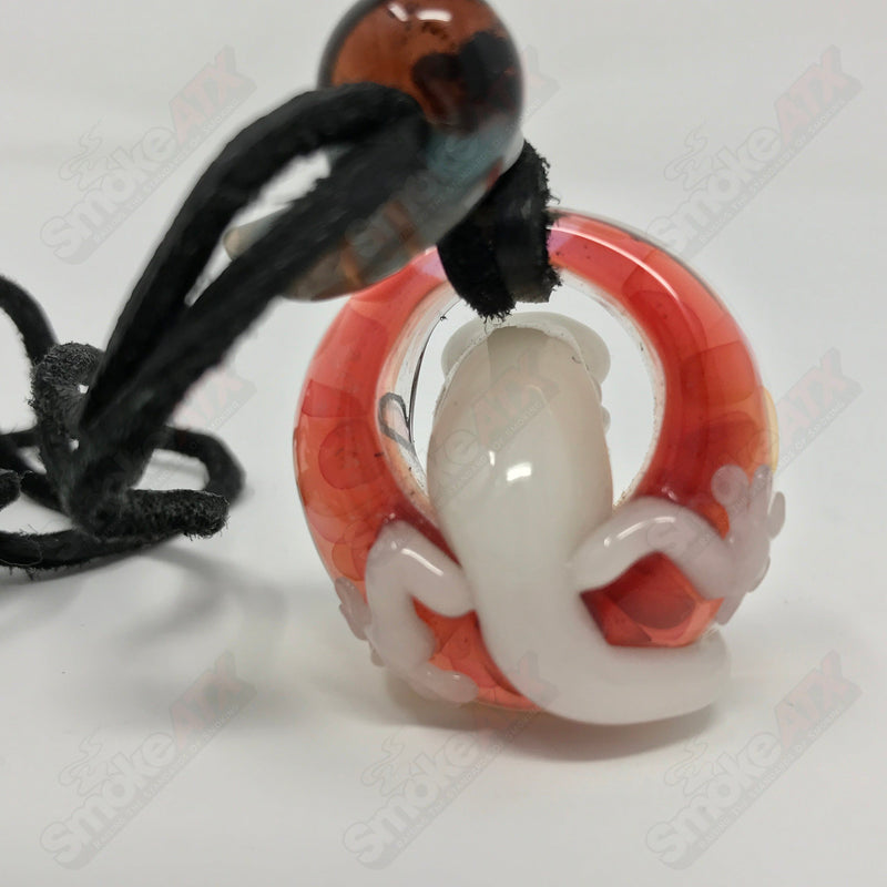 Gecko Tier 4 Pendant by Kengtaro Glass - Smoke ATX