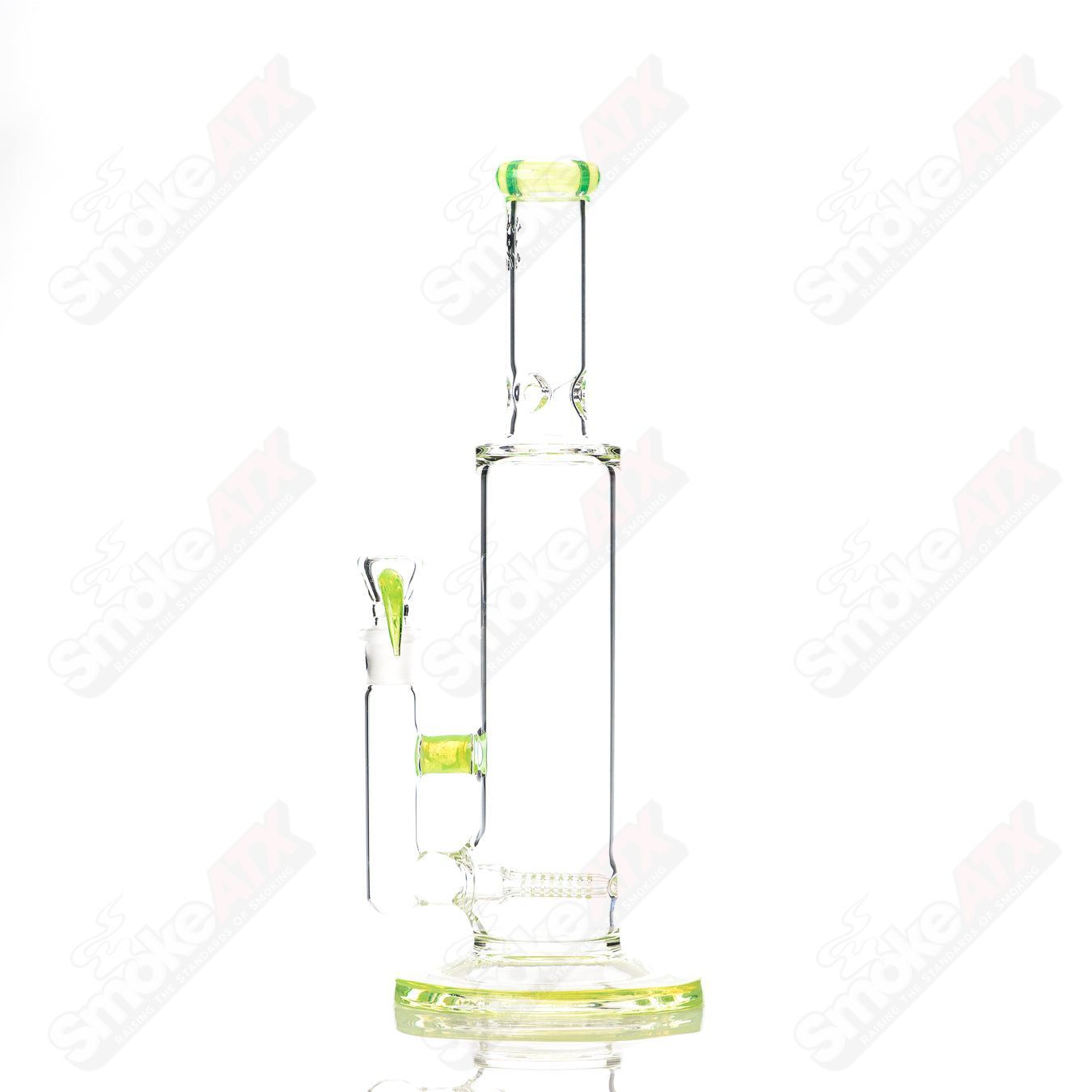 15in 18mm Dual Stemline (Slyme) Texas Tubes - Smoke ATX