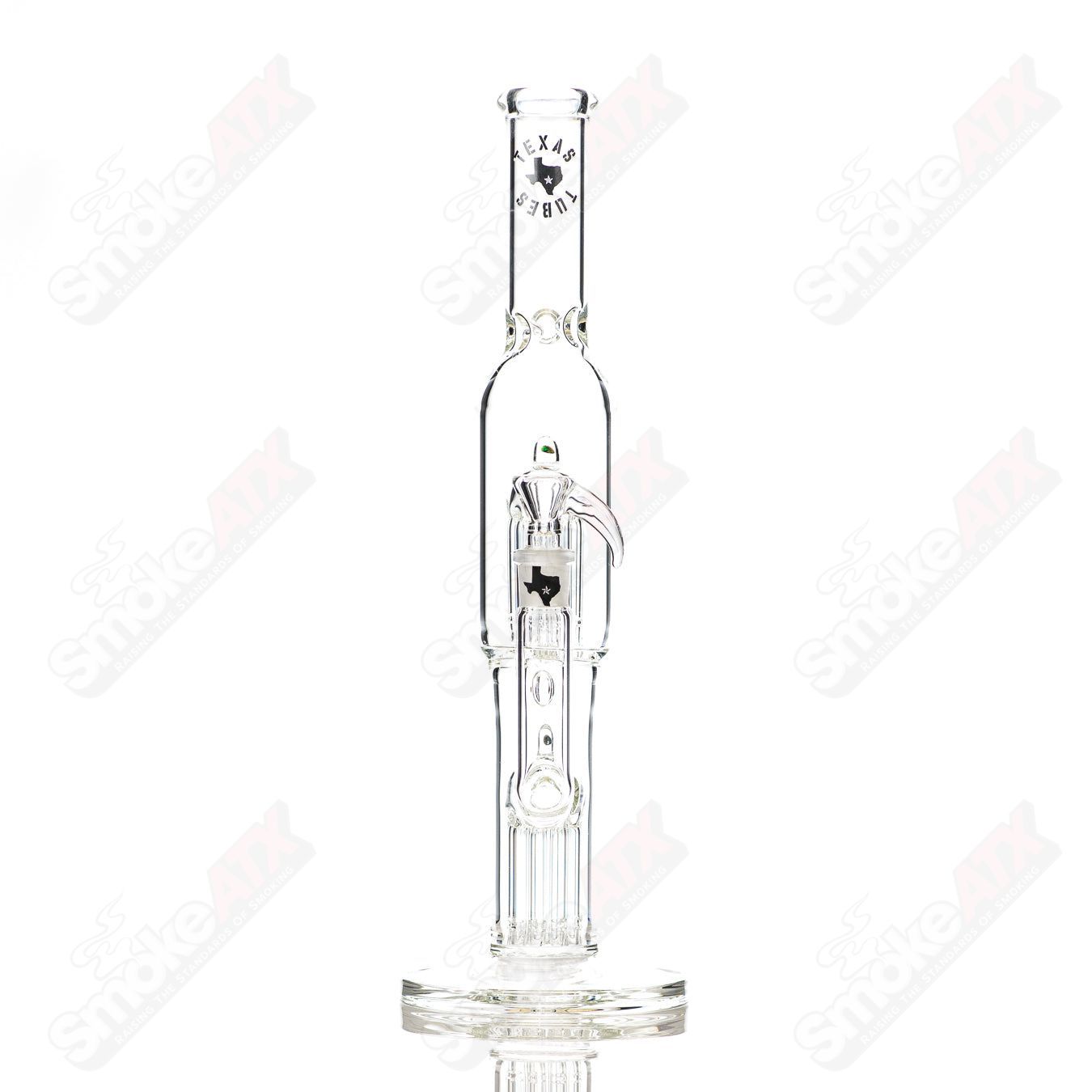 16in 18mm Twin 8 Arm Texas Tubes - Smoke ATX