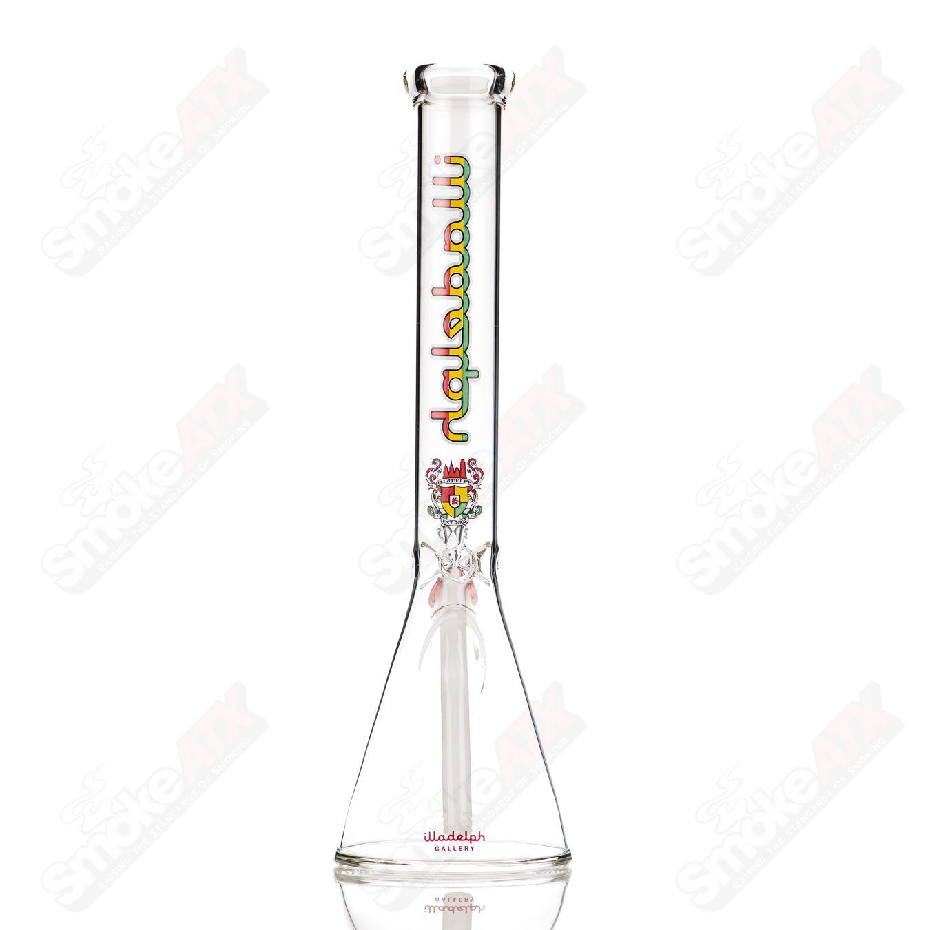 17" 5mm (Rasta) Short Beaker Illadelph - Smoke ATX