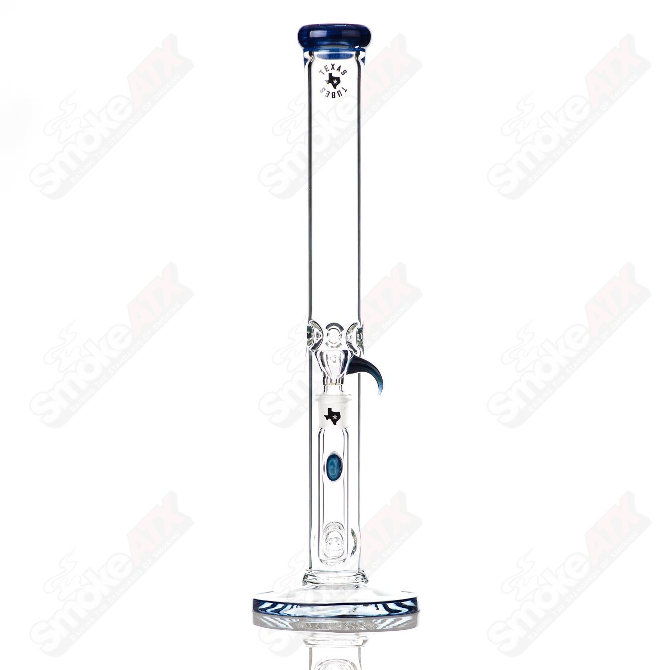 17in 18mm Dual Stemline (Blue) Texas Tubes - Smoke ATX