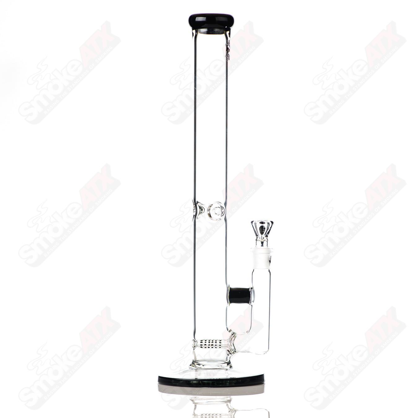 17in 18mm Dual Stemline (Galaxy) Texas Tubes - Smoke ATX