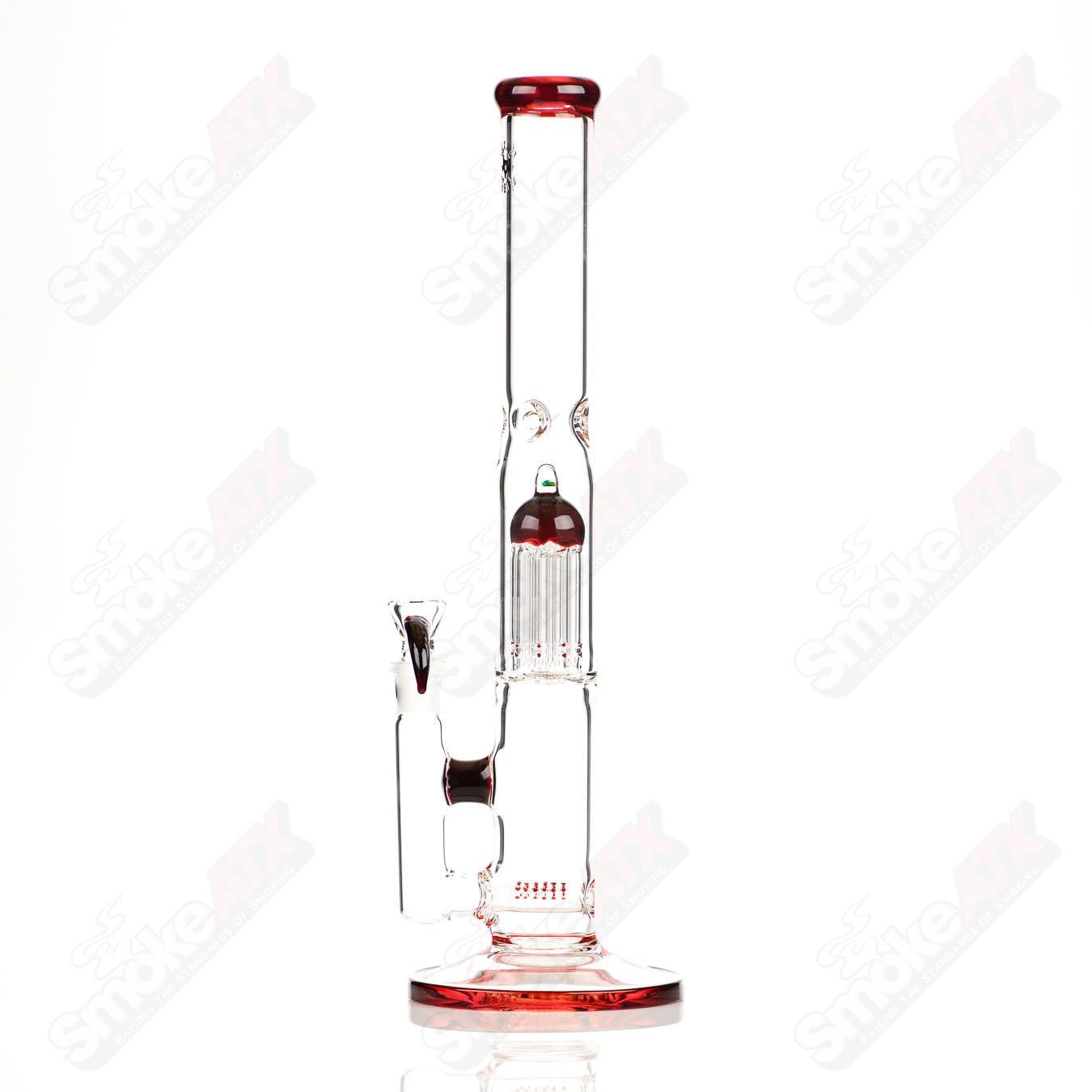 17in 18mm Stemline to 8 Arm (Red Elvis) Texas Tubes - Smoke ATX