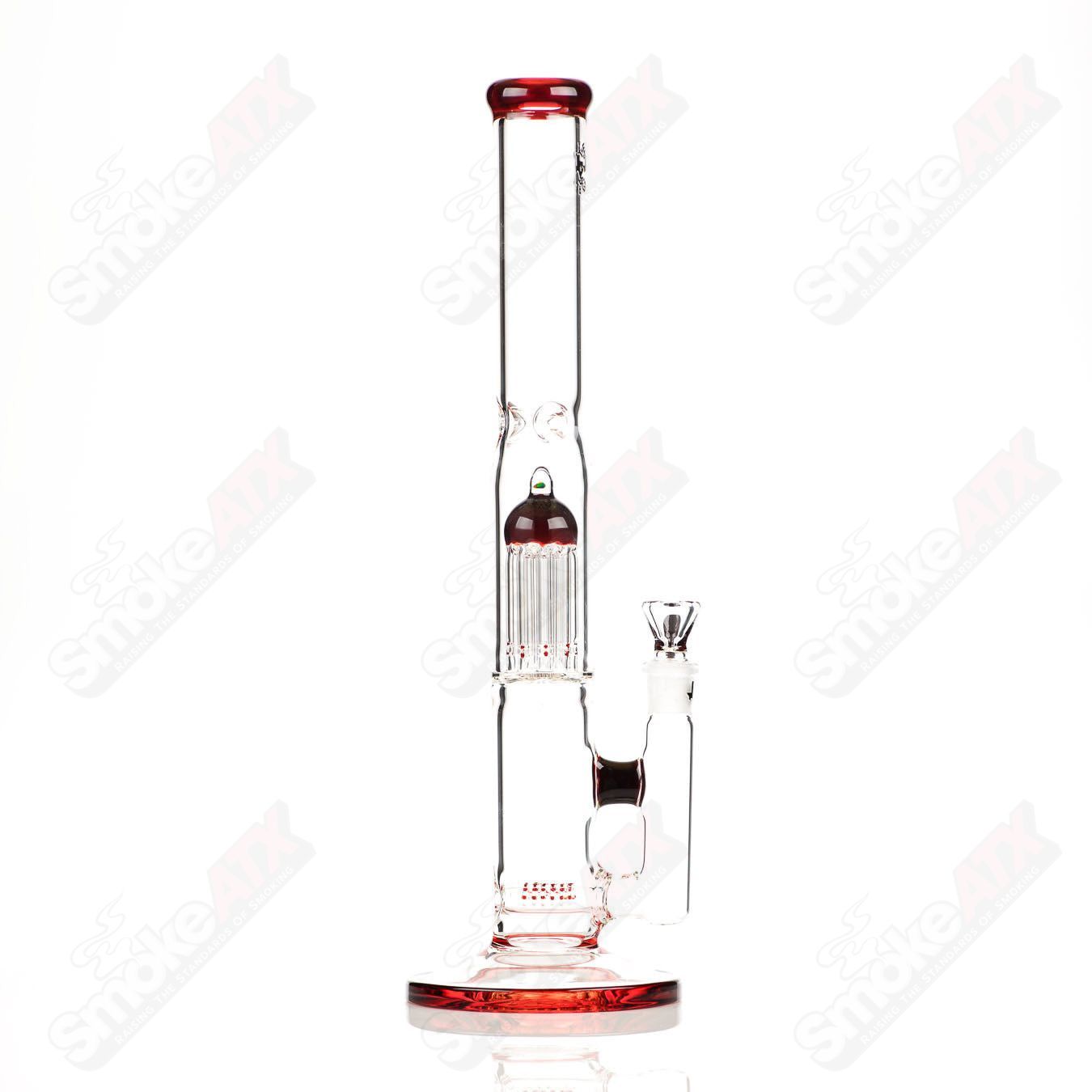 17in 18mm Stemline to 8 Arm (Red Elvis) Texas Tubes - Smoke ATX