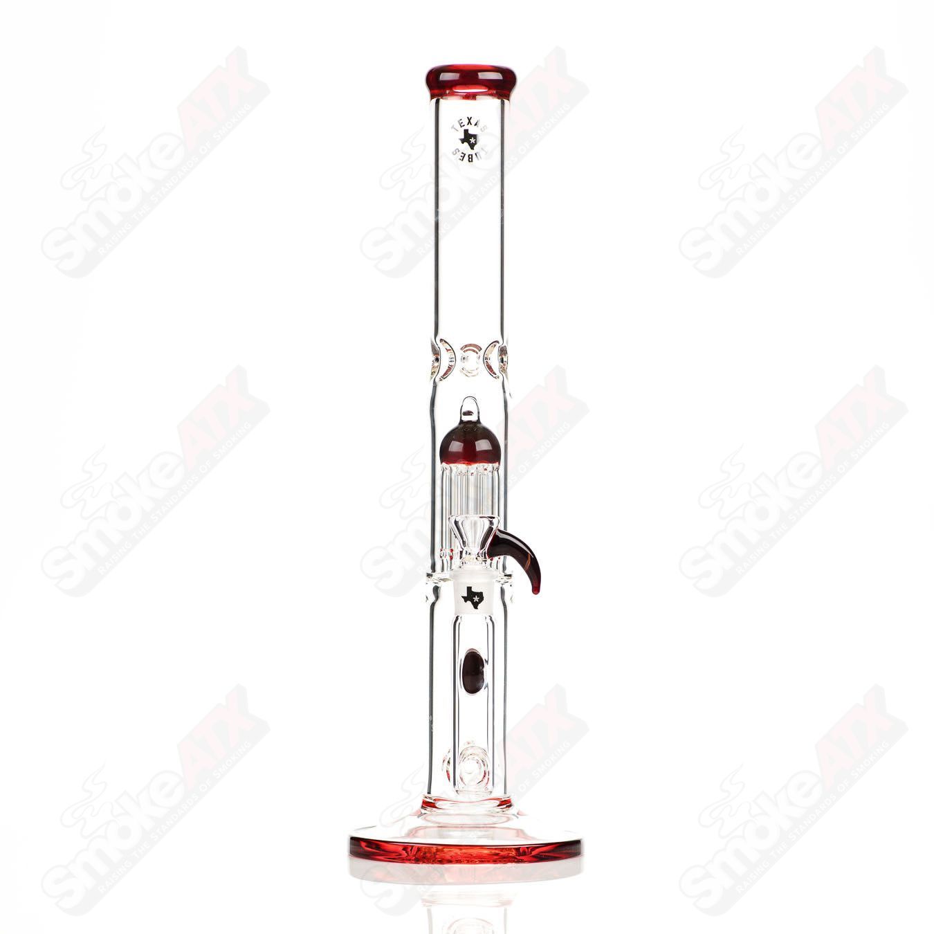 17in 18mm Stemline to 8 Arm (Red Elvis) Texas Tubes - Smoke ATX