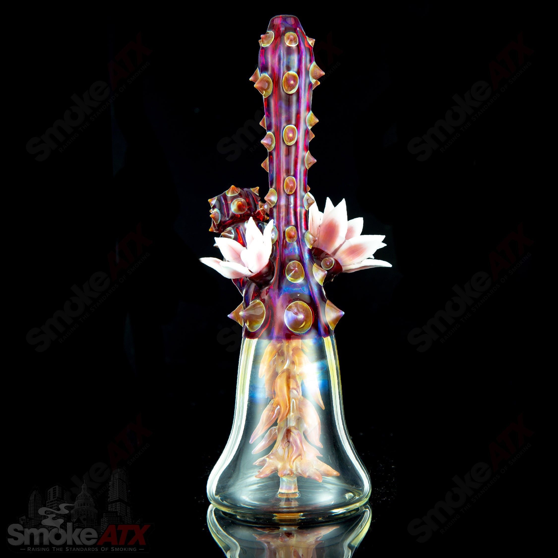 Root Perc Terrarium (Red #16 w UV Accents) Unparalleled Glass - Smoke ATX