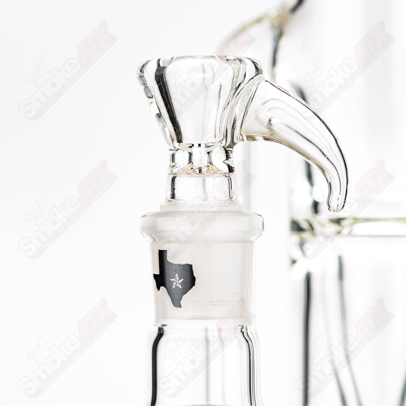 18in 18mm Twin Uptake Klein Recycler Texas Tubes - Smoke ATX
