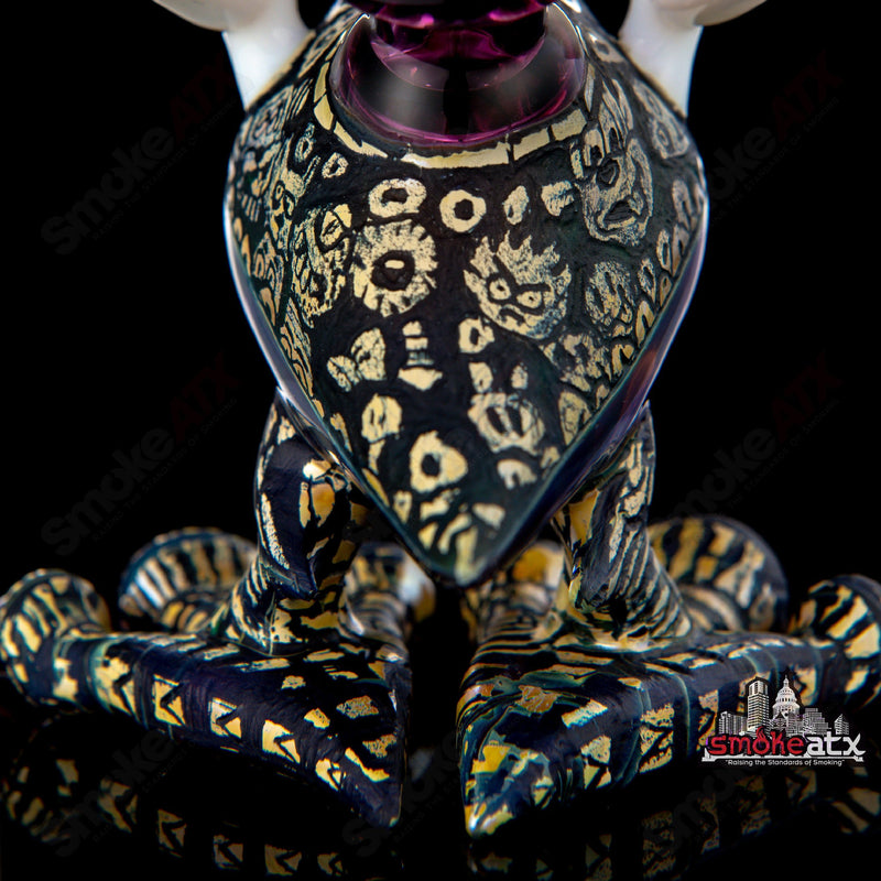 Calmbo X Trevy Metal Etched Stand Up Bird W/ Matching Slurper cap - Smoke ATX