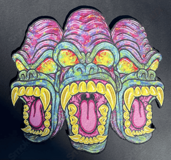 12in Opal Triple Killa Gorilla Dab Mat Firefly x East Coasters - Smoke ATX