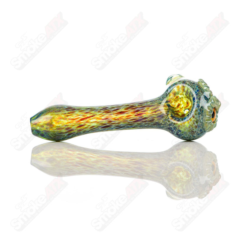 Blue Spotted Owl Spoon Four Winds Flameworks - Smoke ATX