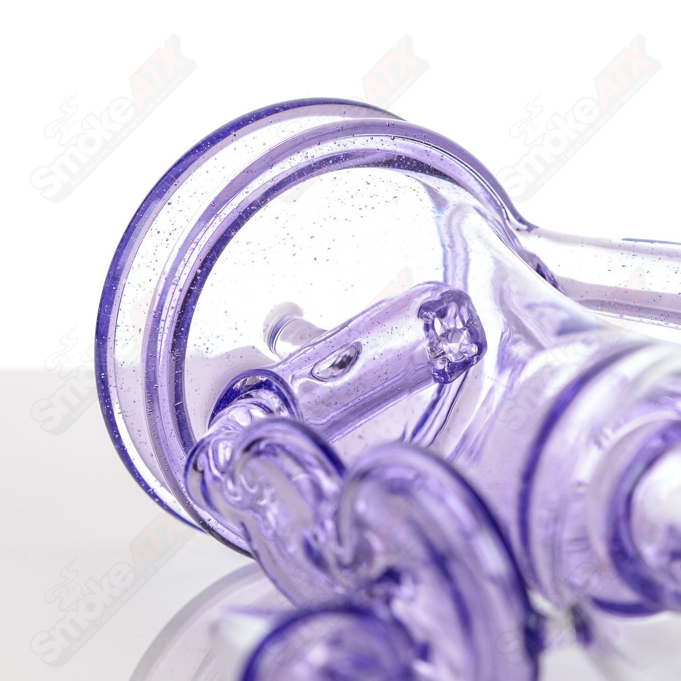 Purple Lolli Pop Bubble Dumper Recycler -  Reed Glass - Smoke ATX