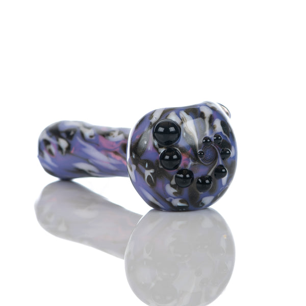 #5 Purple Splatter Spoon Pipe Adventures In Glass Blowing - Smoke ATX