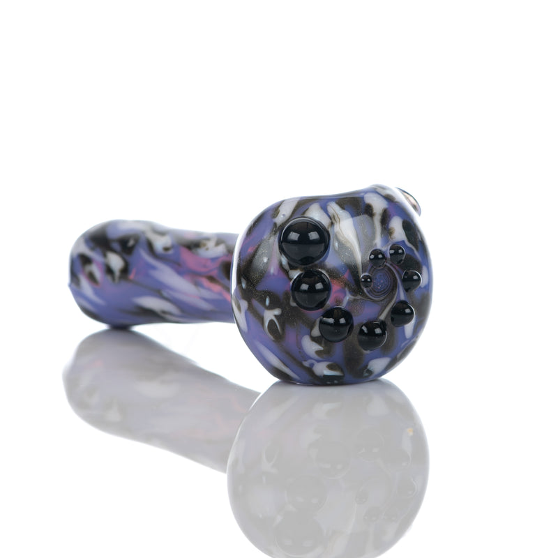 #5 Purple Splatter Spoon Pipe Adventures In Glass Blowing