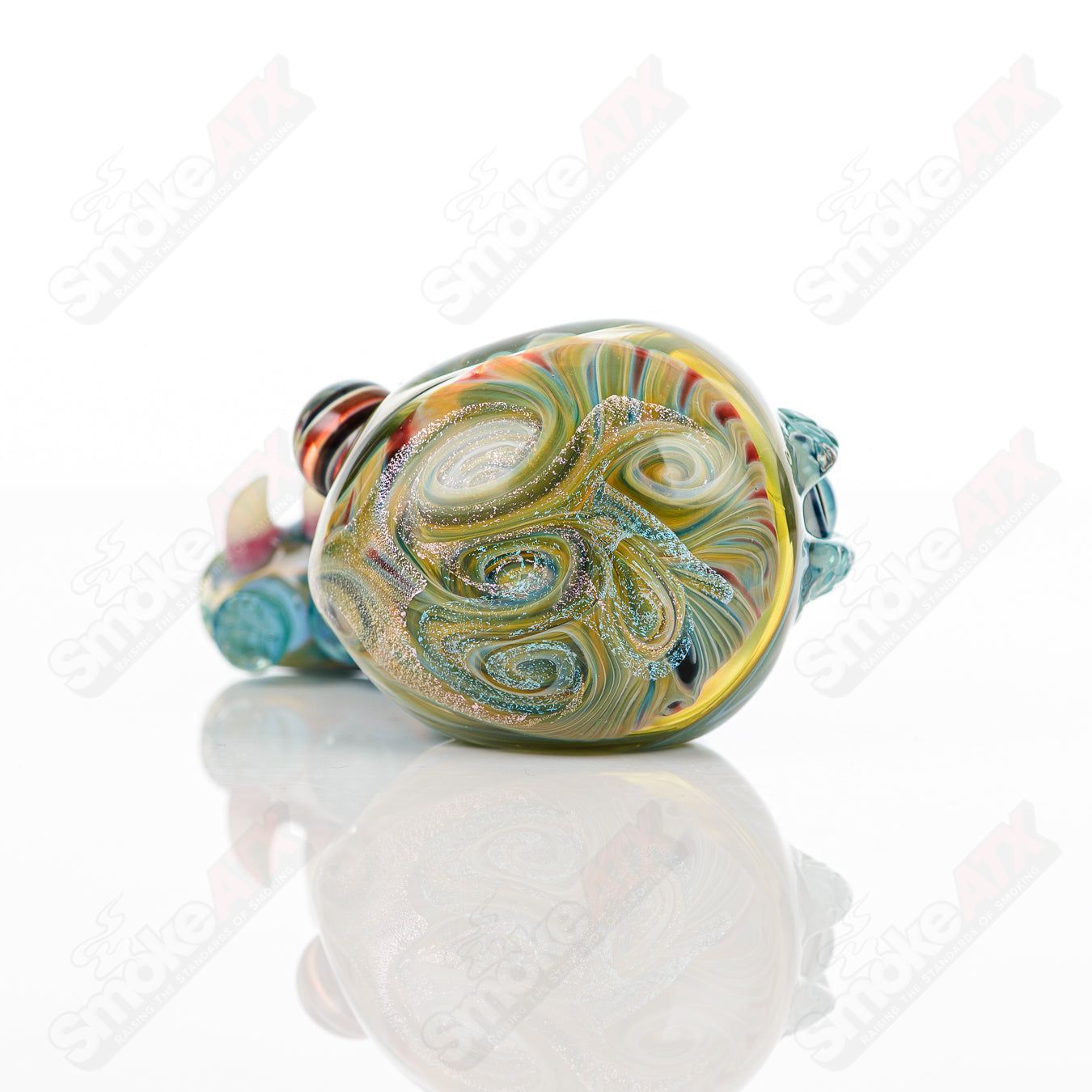 Dry Pipe (Dichroic Swirl Marble) Galactic Glass x SALT - Smoke ATX