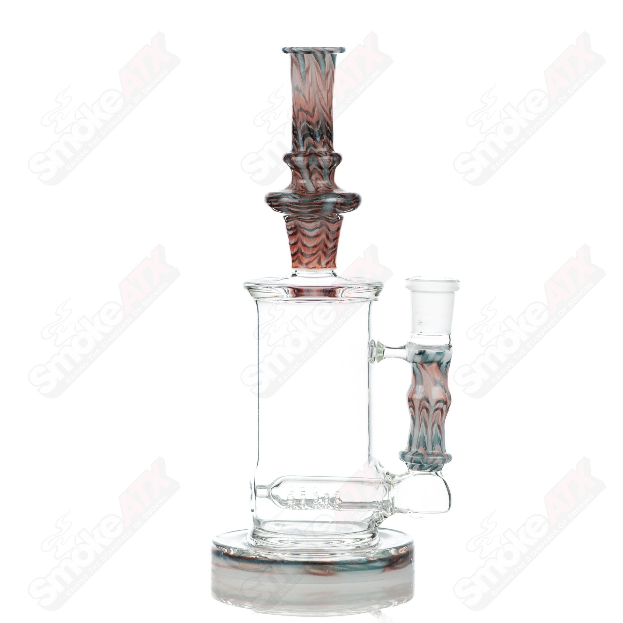 2 18mm 60mm Wrap n Rake Inline Tube Tagle Glass - Smoke ATX