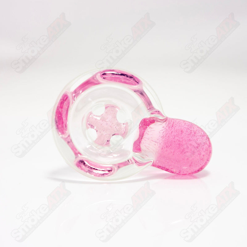 Pink lollipop CFL Black T Glass 18mm Partial Accent Slide