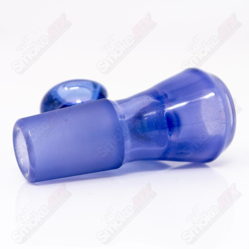 Light Cobalt Over Purple Satin UV Black T Glass 18mm Fully Worked Slide - Smoke ATX