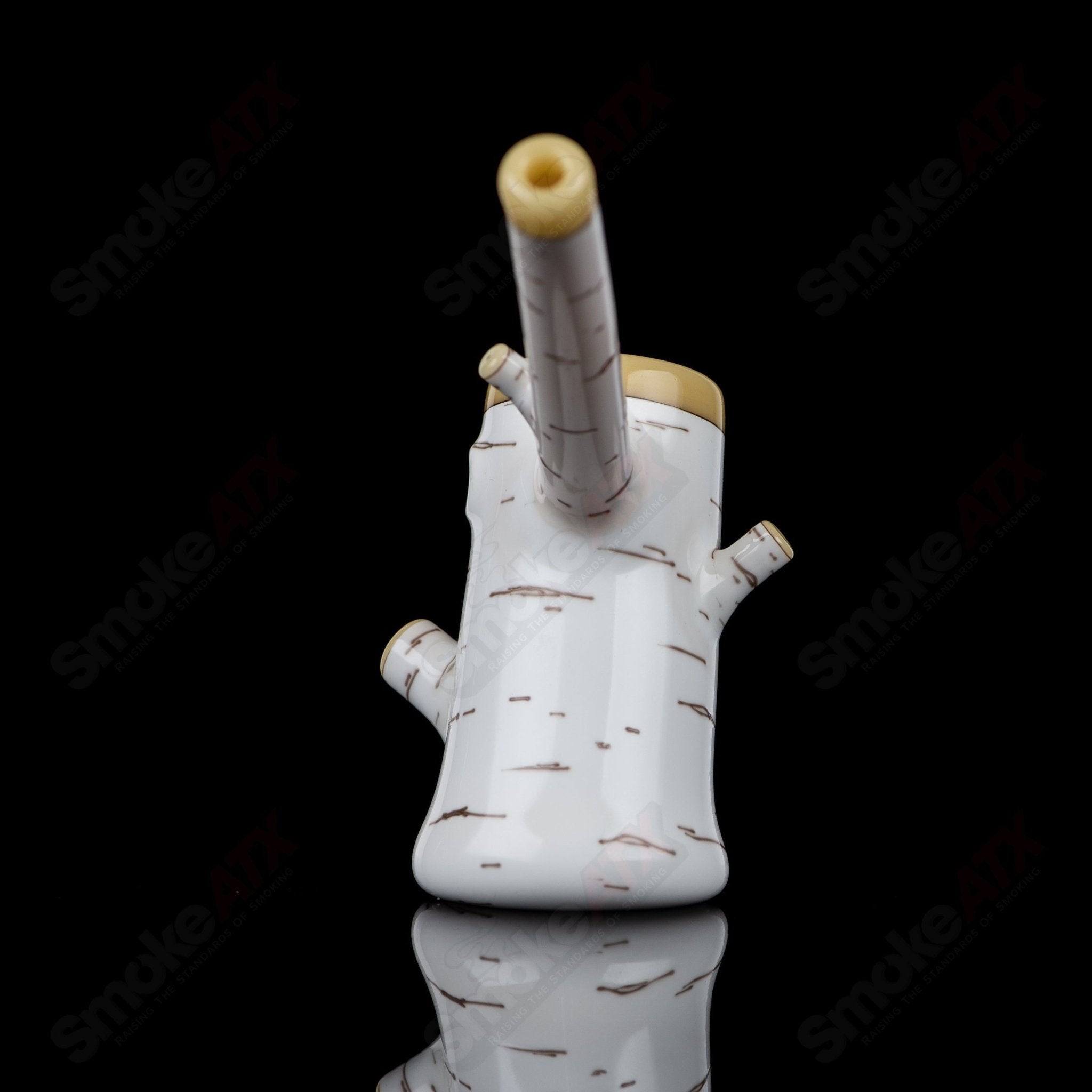 2 Birch Poker Pipe Foster Glass - Smoke ATX