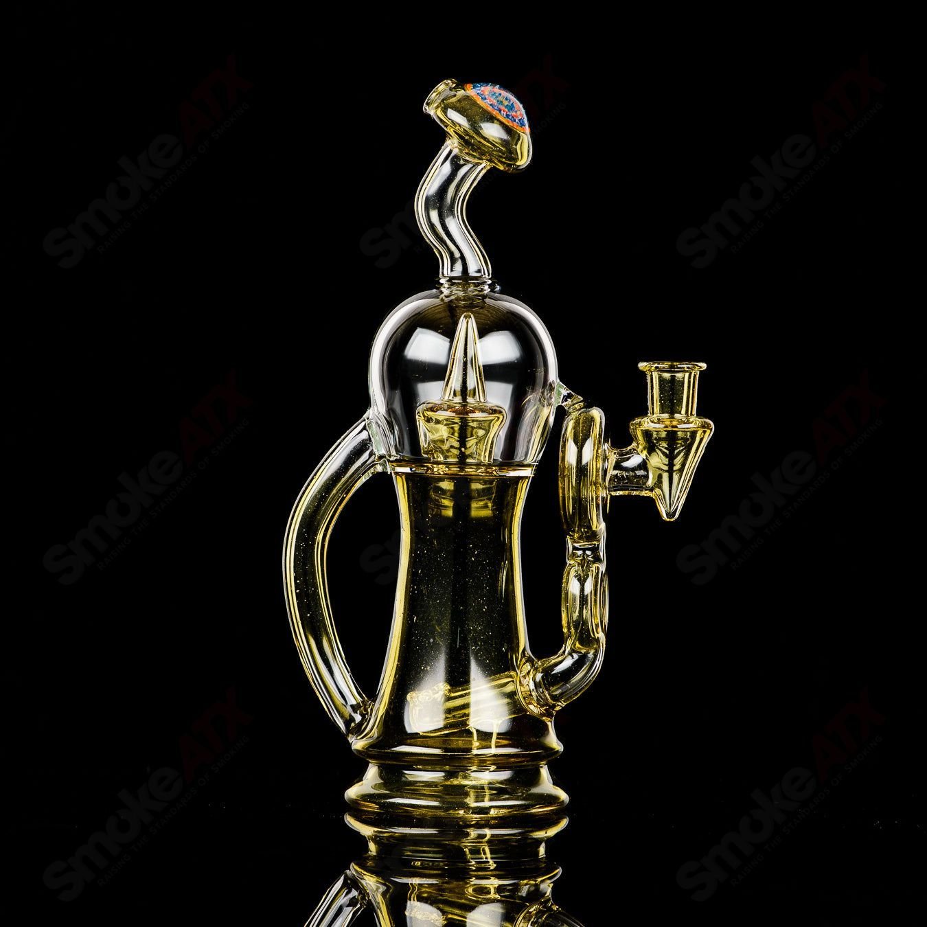 2 Colored Bubble Dumper Reed Glass - Smoke ATX