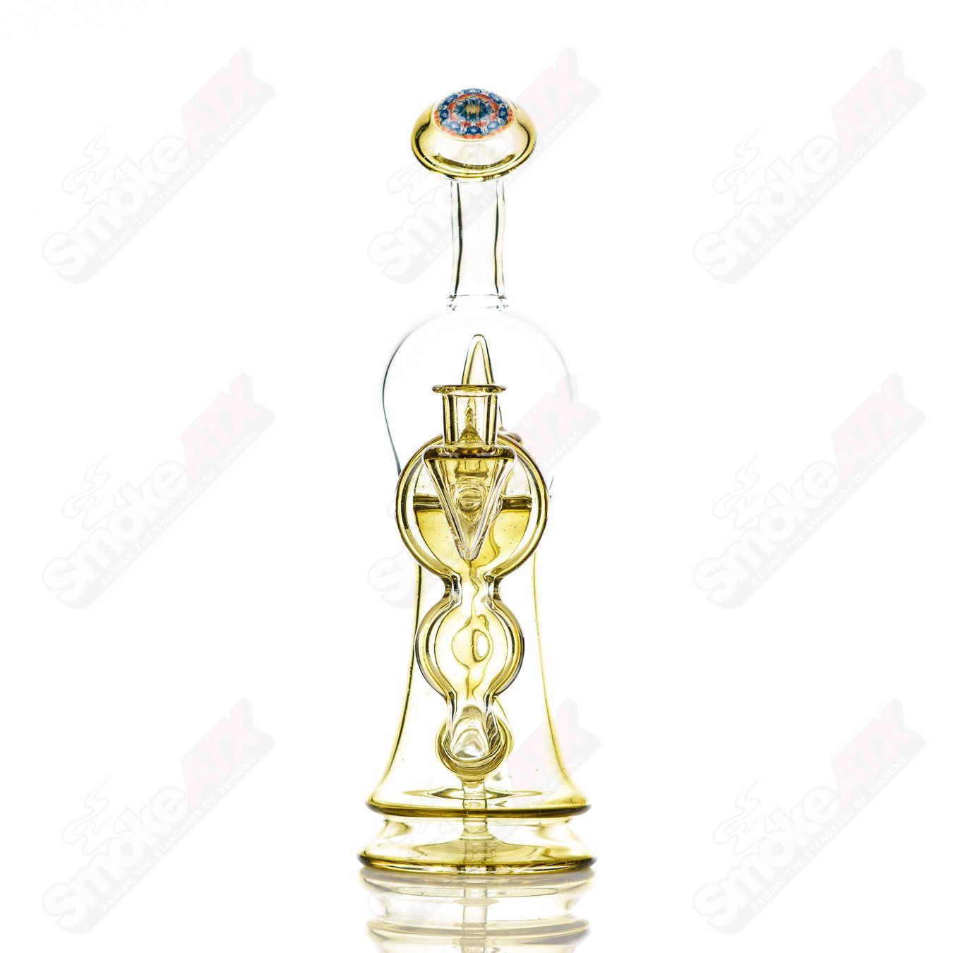 2 Colored Bubble Dumper Reed Glass - Smoke ATX