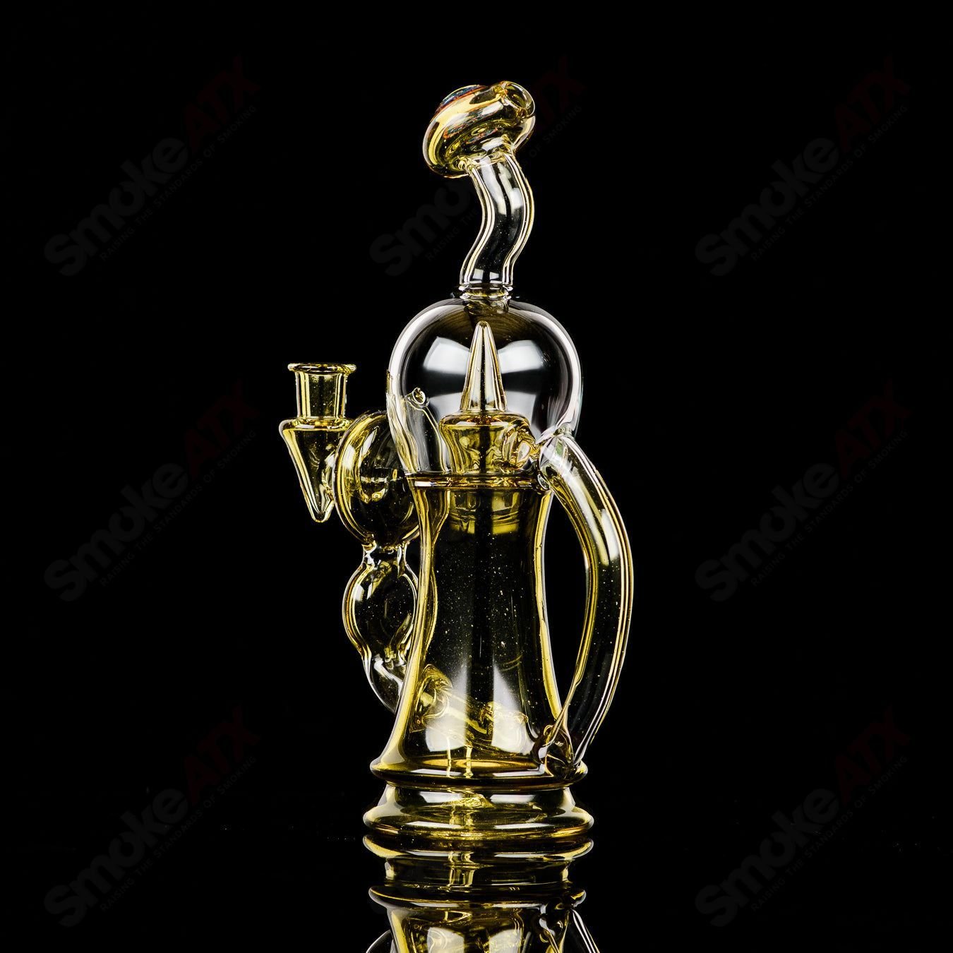 2 Colored Bubble Dumper Reed Glass - Smoke ATX