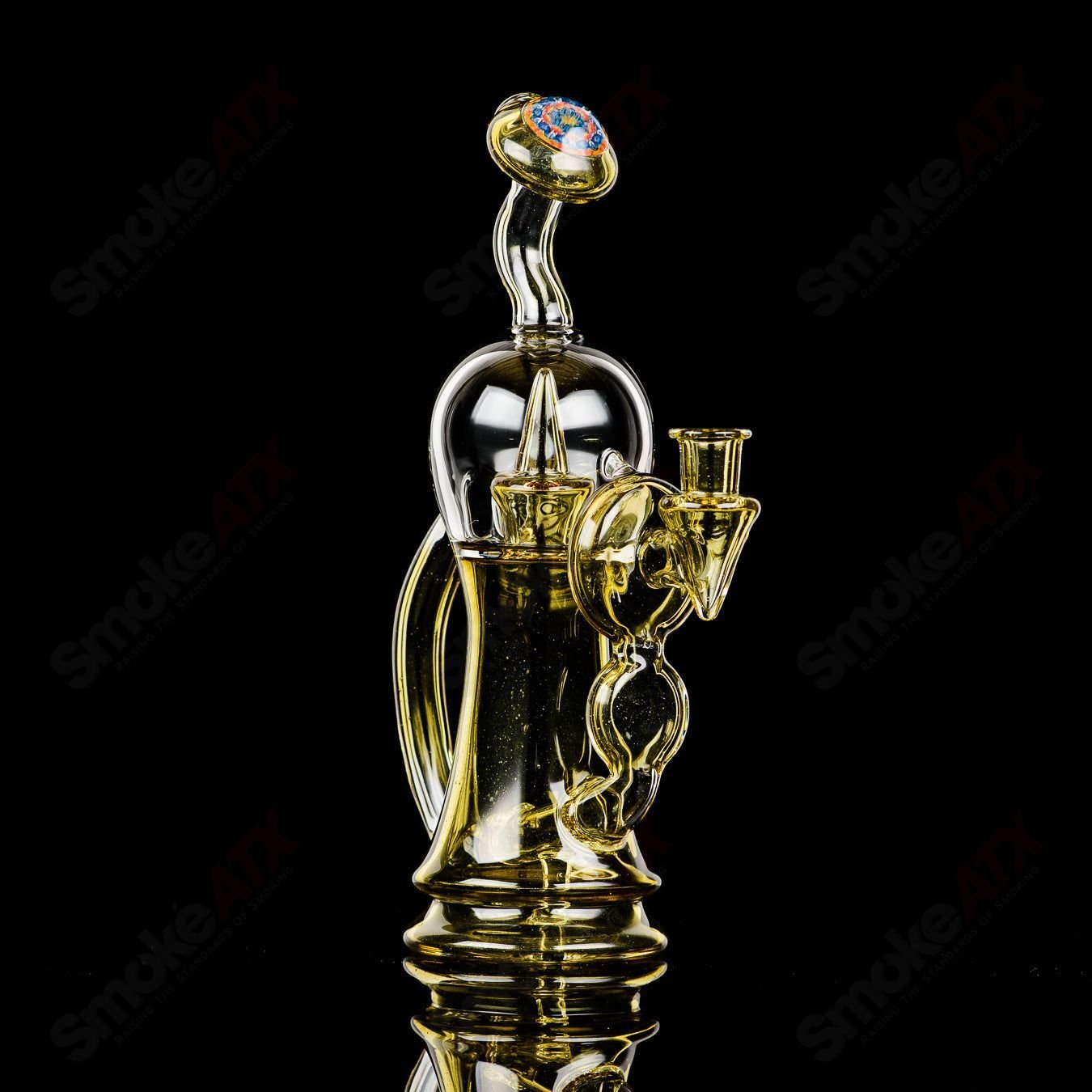 2 Colored Bubble Dumper Reed Glass - Smoke ATX