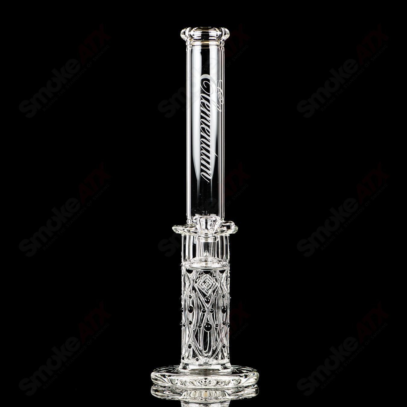 2 Elementum Membrane Tube with Color Dots Avant - Garde Glass - Smoke ATX