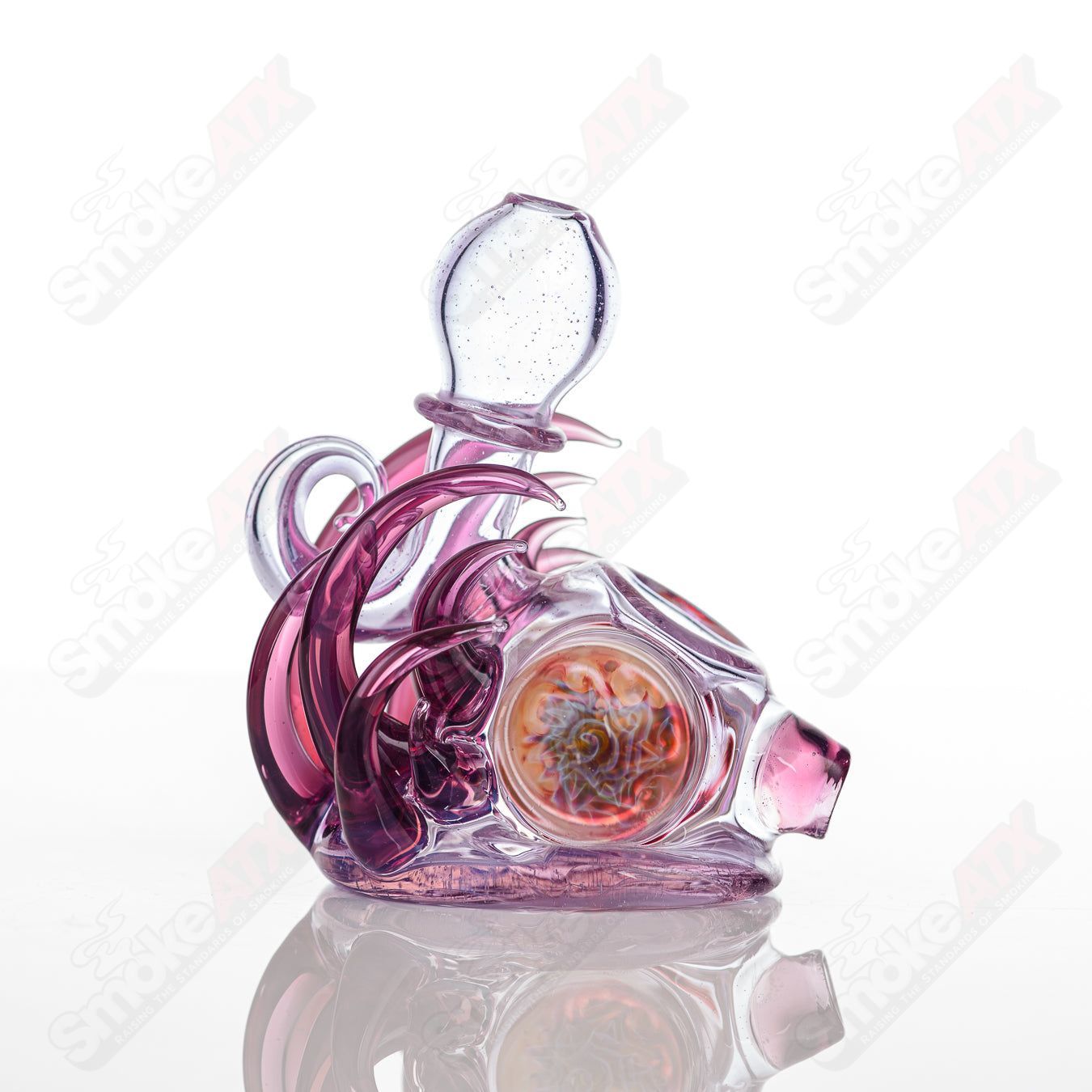 2 Squat Lock Flower Pipe Freeek Glass - Smoke ATX