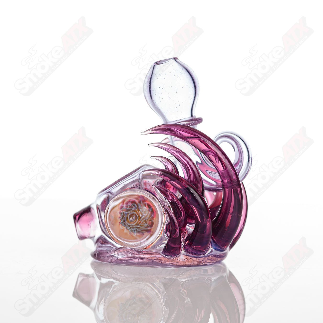 2 Squat Lock Flower Pipe Freeek Glass - Smoke ATX