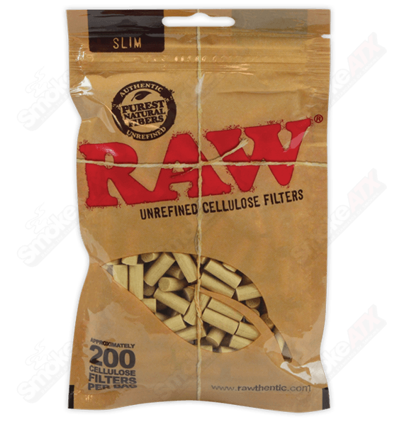 200pk Slim Cellulose Filters RAW - Smoke ATX