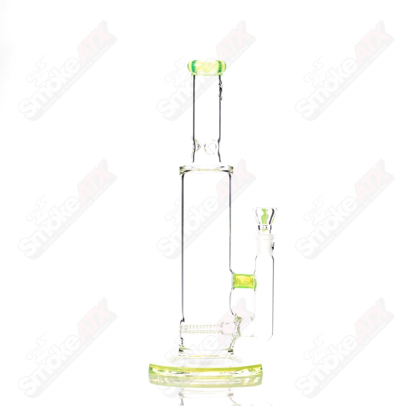 15in 18mm Dual Stemline (Slyme) Texas Tubes - Smoke ATX