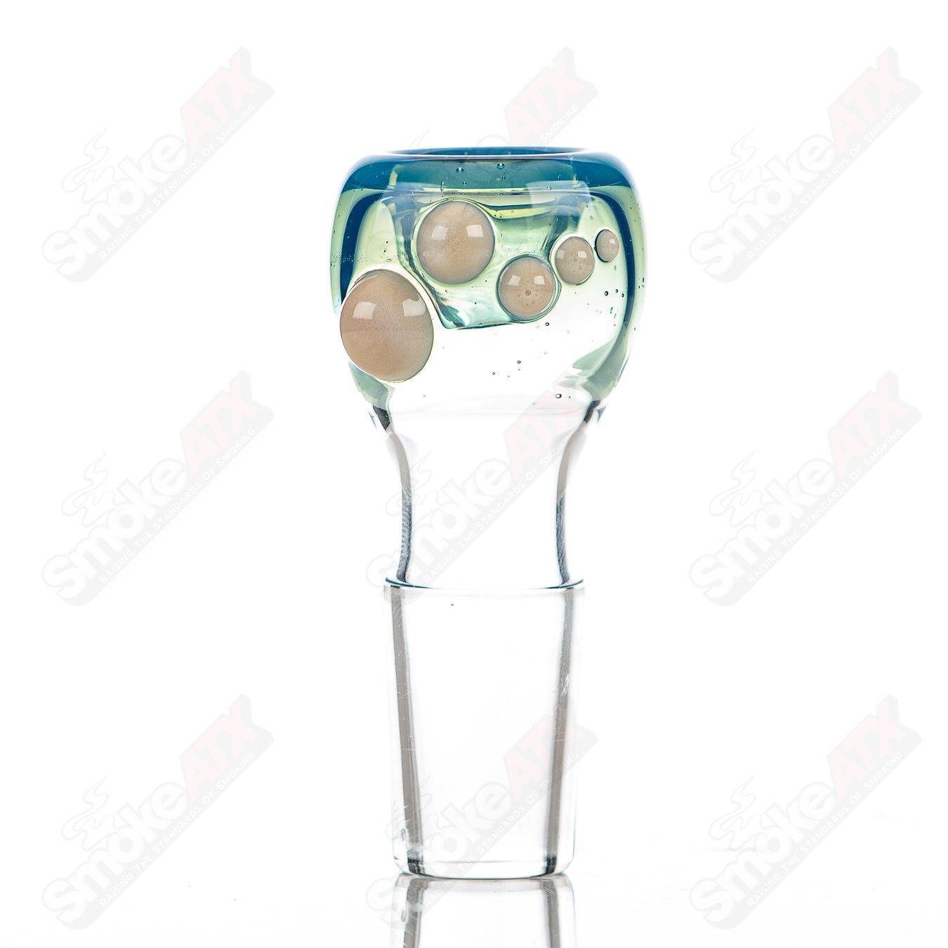 21 18mm Full Color Push Slide Bowl Dustorm Glass - Smoke ATX