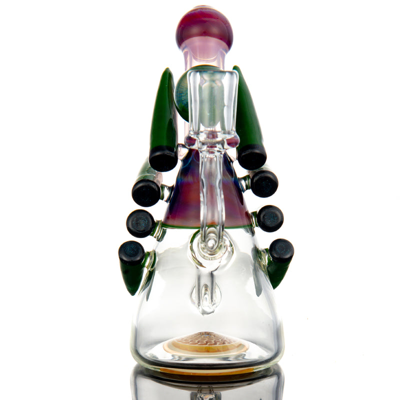 Color Accent Horned Bub Rig Yunk Glass - Smoke ATX