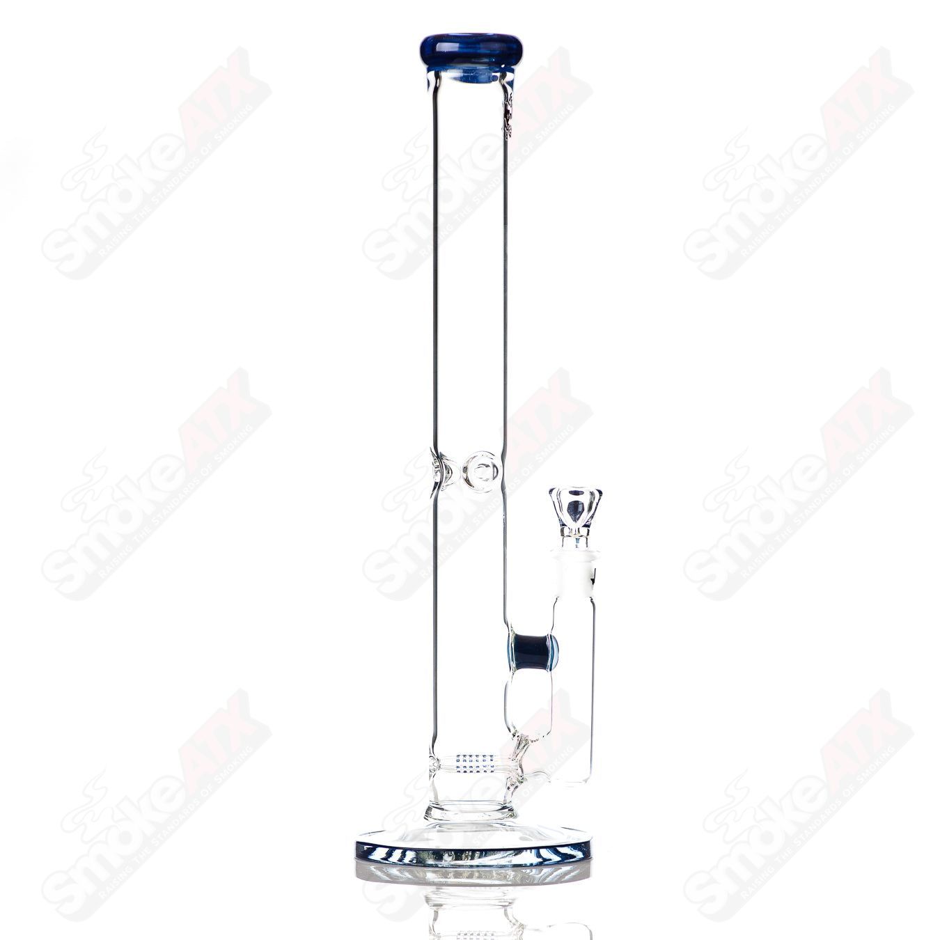 17in 18mm Dual Stemline (Blue) Texas Tubes - Smoke ATX