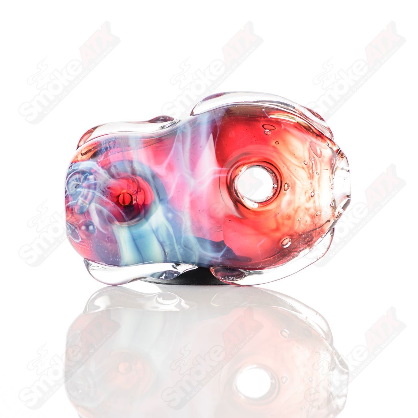 25 Donut Chillum Glass by Nobody - Smoke ATX