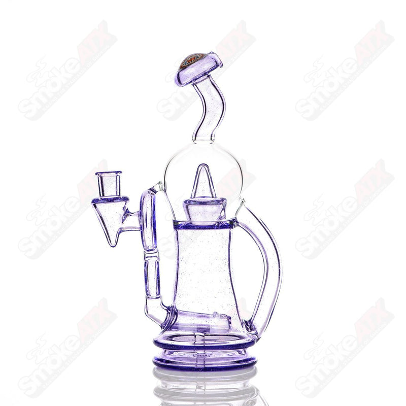 Purple Lolli Pop Bubble Dumper Recycler -  Reed Glass - Smoke ATX