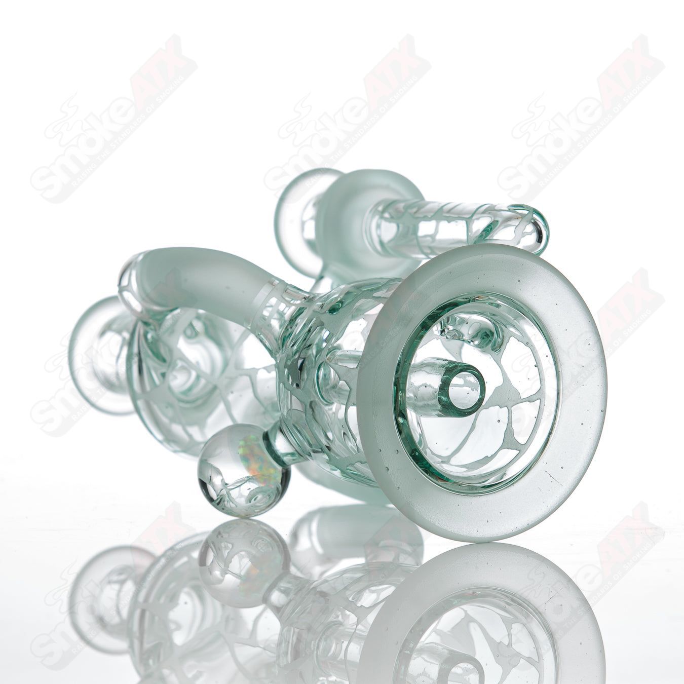 Tonic Single Color Double Up Rig Rooster Glass - Smoke ATX