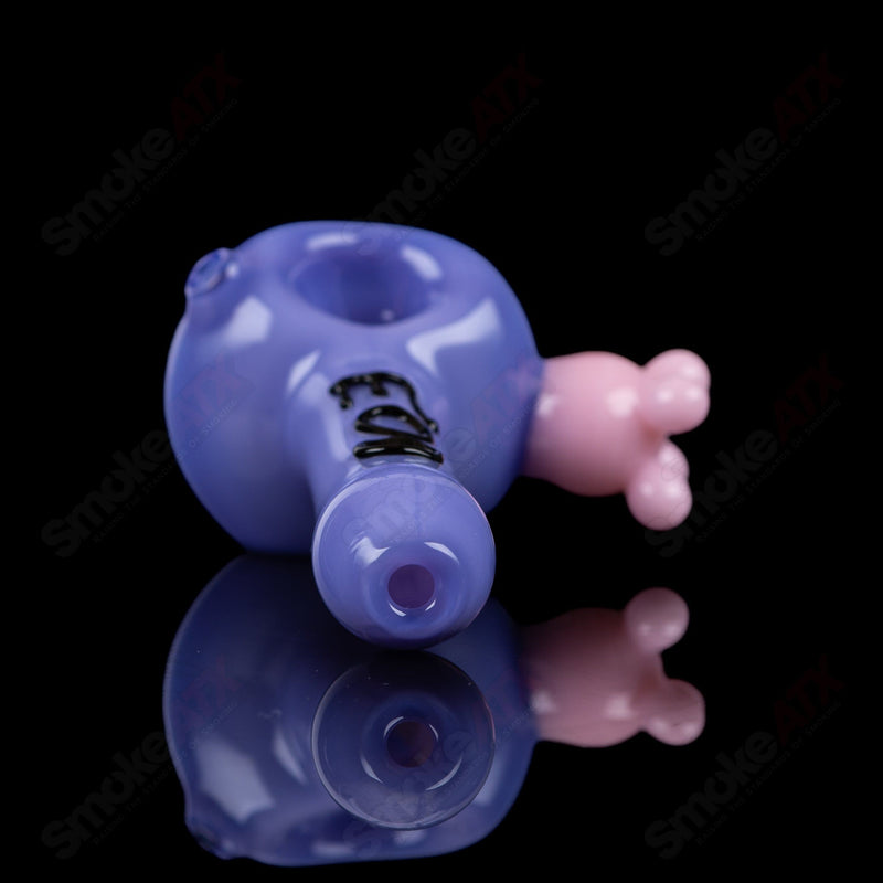Purple Cow Print Spoon Pipe Adventures In Glass Blowing - Smoke ATX